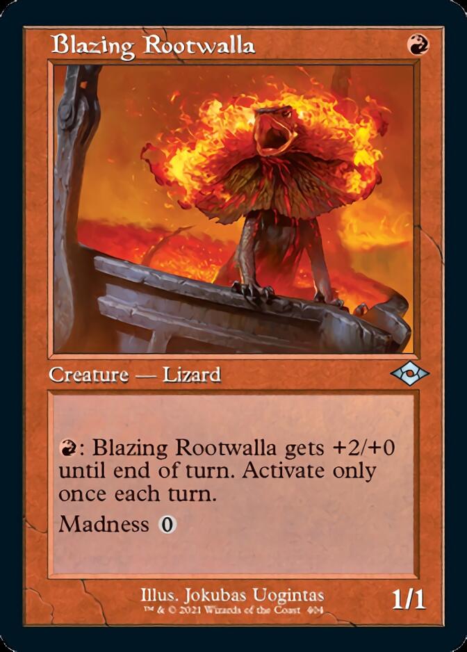 Blazing Rootwalla (Retro Foil Etched) [Modern Horizons 2] | The Clever Kobold