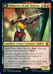 Flamewar, Brash Veteran // Flamewar, Streetwise Operative [Transformers] | The Clever Kobold