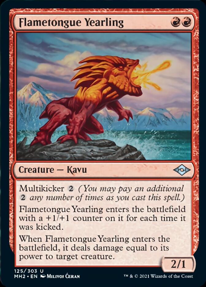 Flametongue Yearling [Modern Horizons 2] | The Clever Kobold