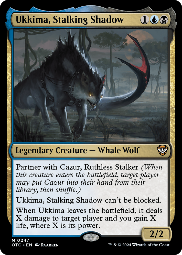 Ukkima, Stalking Shadow [Outlaws of Thunder Junction Commander] | The Clever Kobold