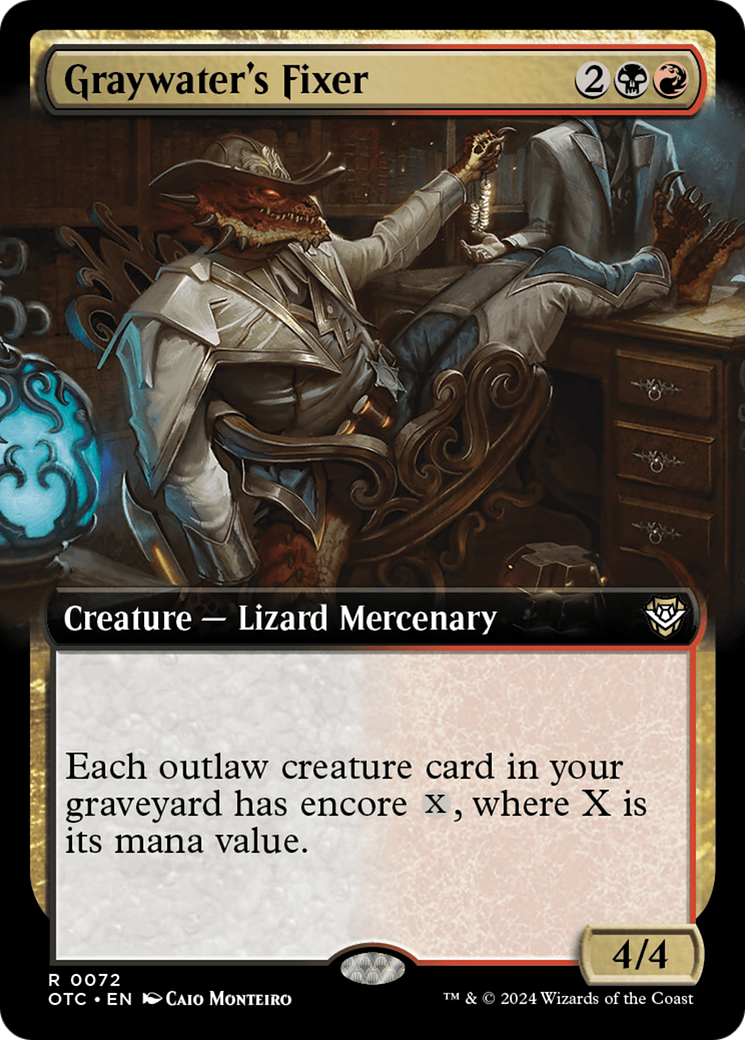 Graywater's Fixer (Extended Art) [Outlaws of Thunder Junction Commander] | The Clever Kobold