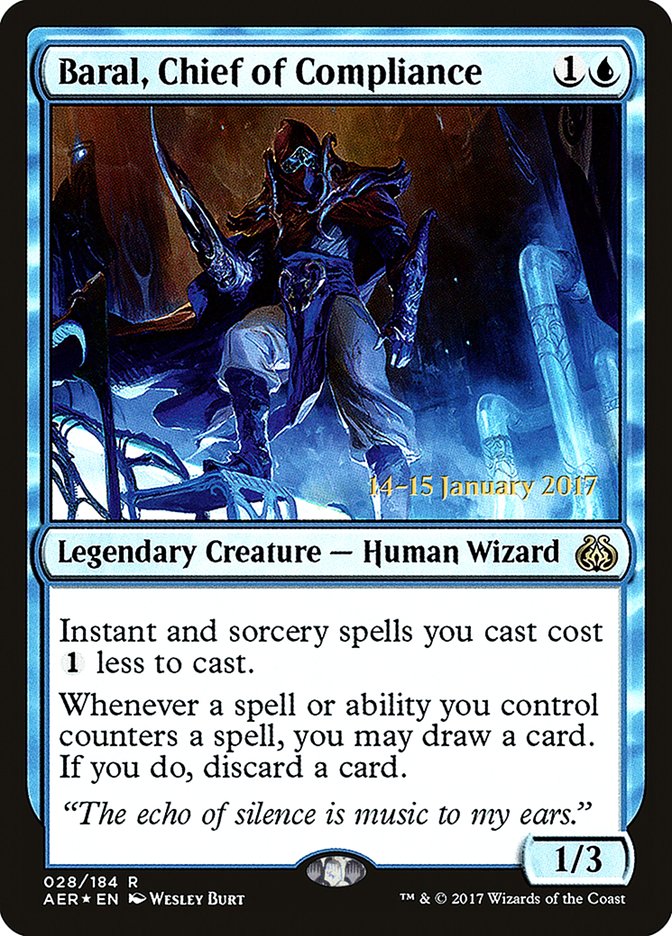 Baral, Chief of Compliance [Aether Revolt Prerelease Promos] | The Clever Kobold