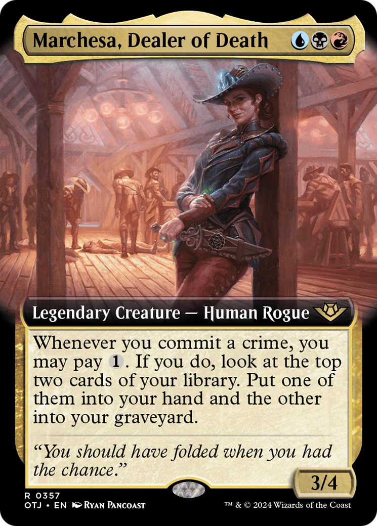 Marchesa, Dealer of Death (Extended Art) [Outlaws of Thunder Junction] | The Clever Kobold