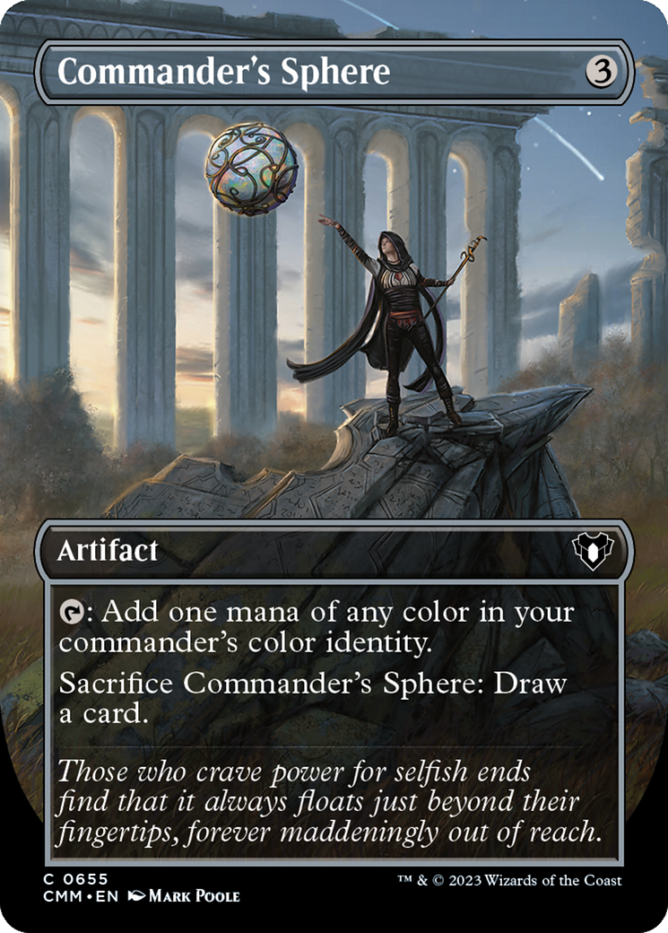 Commander's Sphere (Borderless Alternate Art) [Commander Masters] | The Clever Kobold