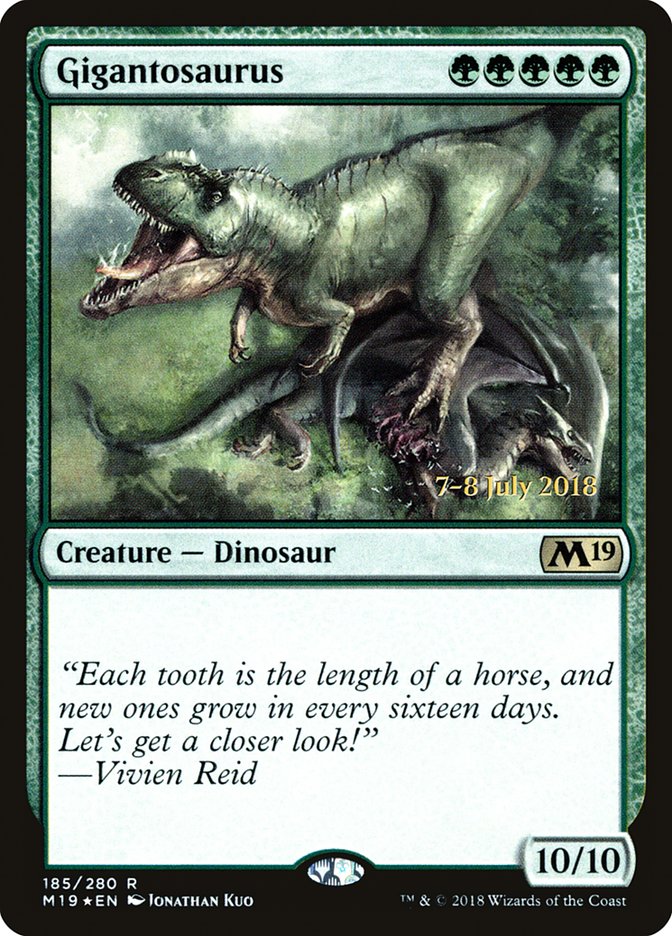 Gigantosaurus [Core Set 2019 Prerelease Promos] | The Clever Kobold