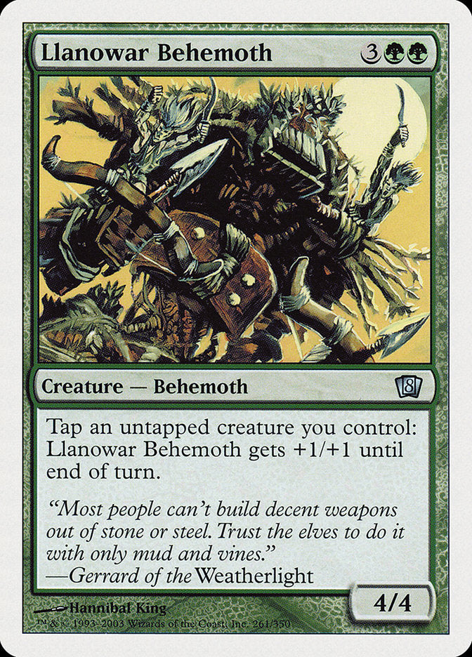 Llanowar Behemoth (8th Edition) [Oversize Cards] | The Clever Kobold