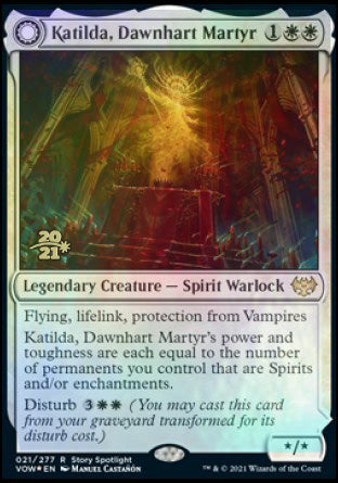 Katilda, Dawnhart Martyr // Katilda's Rising Dawn [Innistrad: Crimson Vow Prerelease Promos] | The Clever Kobold