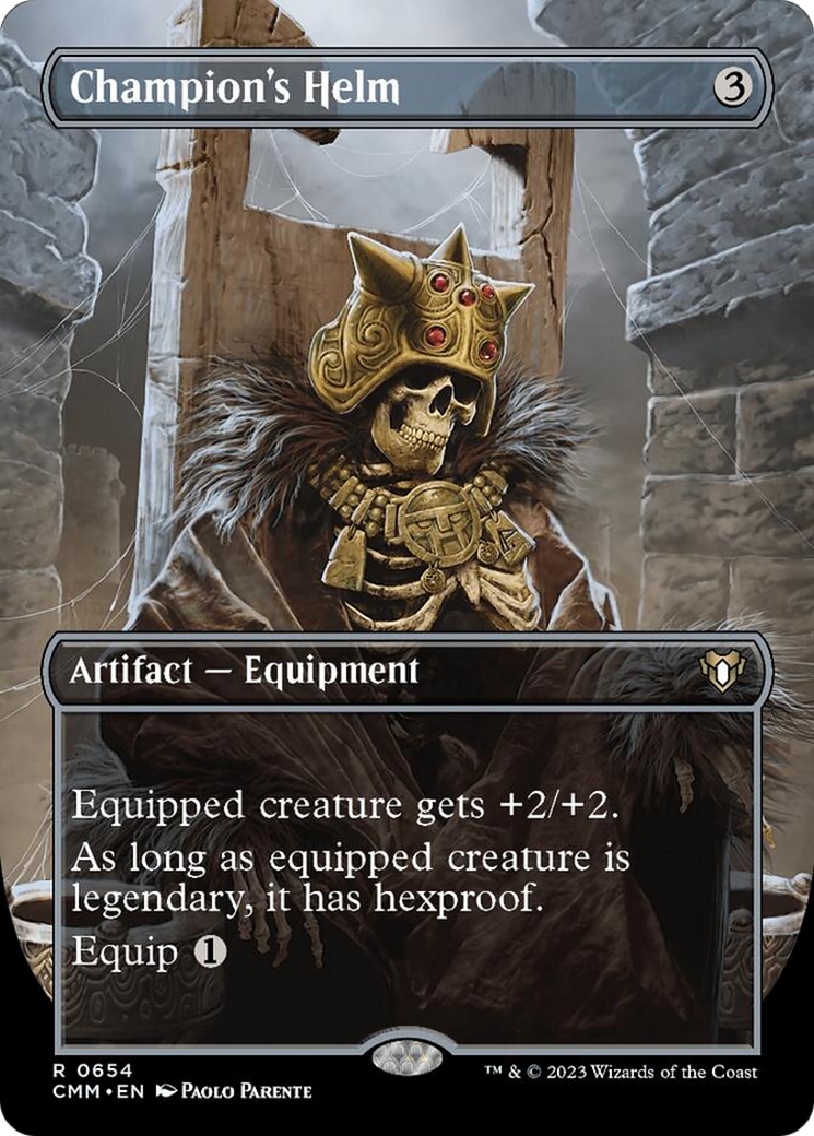 Champion's Helm (Borderless Alternate Art) [Commander Masters] | The Clever Kobold