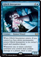 Glitch Interpreter (Extended Art) [Duskmourn: House of Horror Commander] | The Clever Kobold