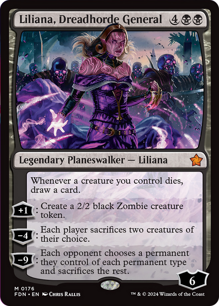 Liliana, Dreadhorde General [Foundations] | The Clever Kobold