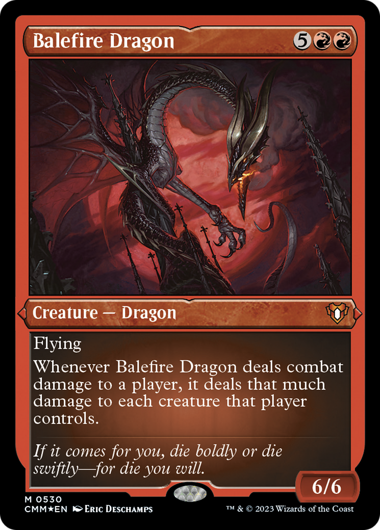 Balefire Dragon (Foil Etched) [Commander Masters] | The Clever Kobold