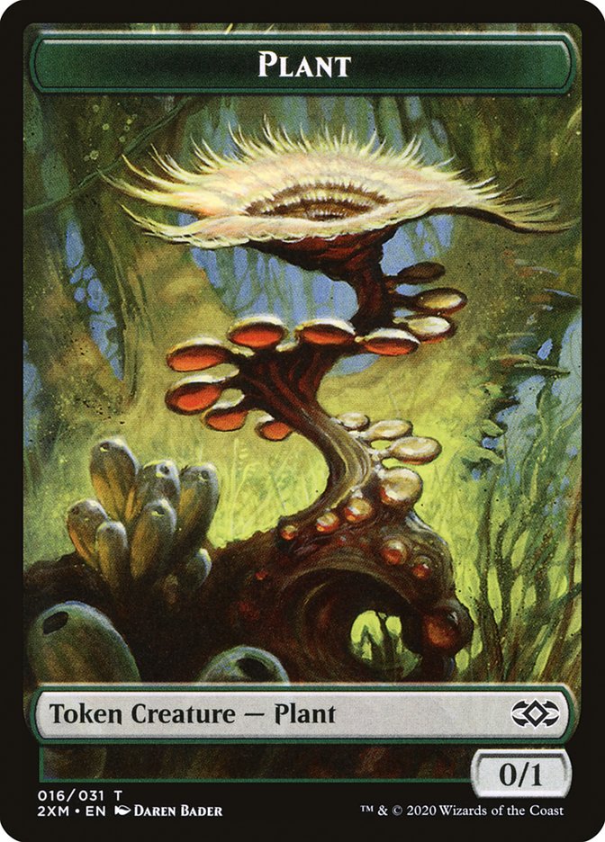 Clue // Plant Double-Sided Token [Double Masters Tokens] | The Clever Kobold