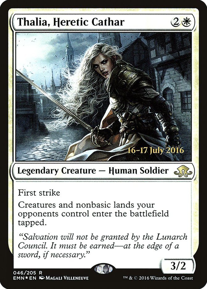 Thalia, Heretic Cathar [Eldritch Moon Prerelease Promos] | The Clever Kobold