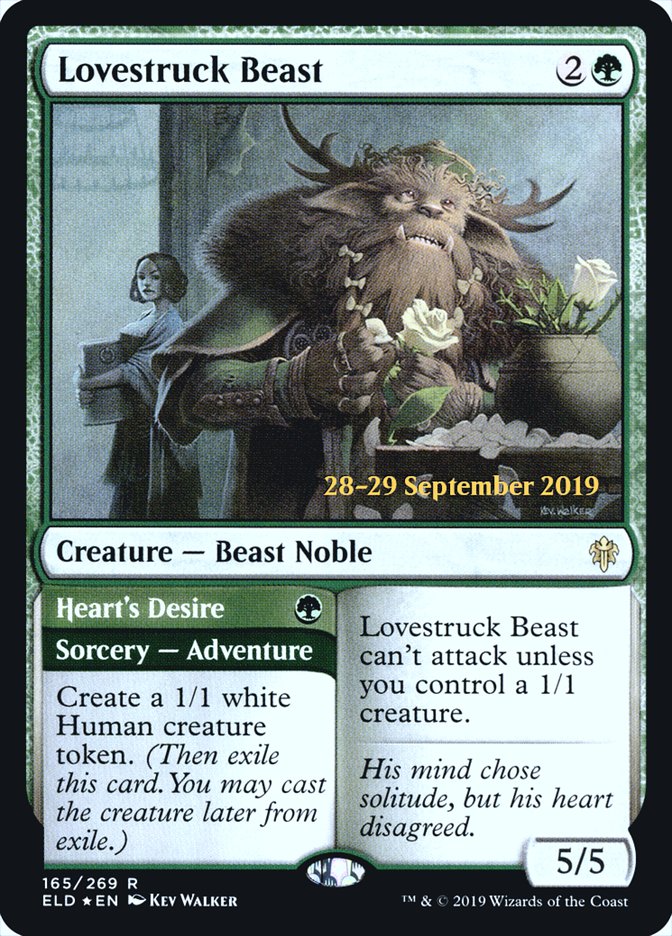 Lovestruck Beast // Heart's Desire [Throne of Eldraine Prerelease Promos] | The Clever Kobold