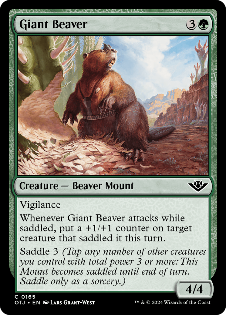 Giant Beaver [Outlaws of Thunder Junction] | The Clever Kobold