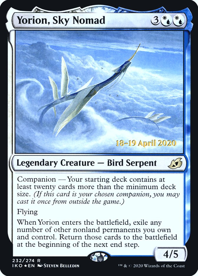 Yorion, Sky Nomad [Ikoria: Lair of Behemoths Prerelease Promos] | The Clever Kobold