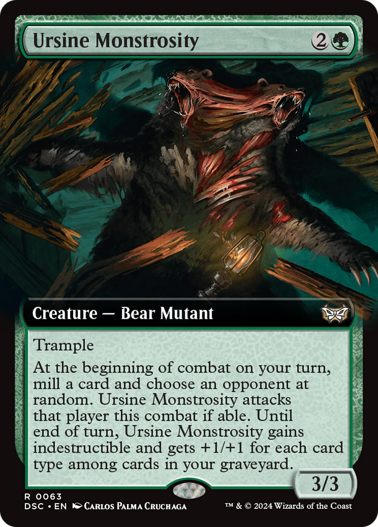 Ursine Monstrosity (Extended Art) [Duskmourn: House of Horror Commander] | The Clever Kobold