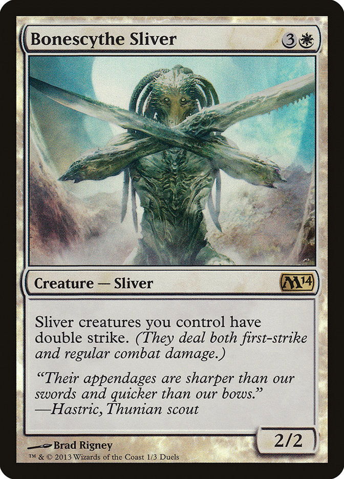 Bonescythe Sliver (Duels of the Planeswalkers Promos) [Duels of the Planeswalkers Promos 2013] | The Clever Kobold