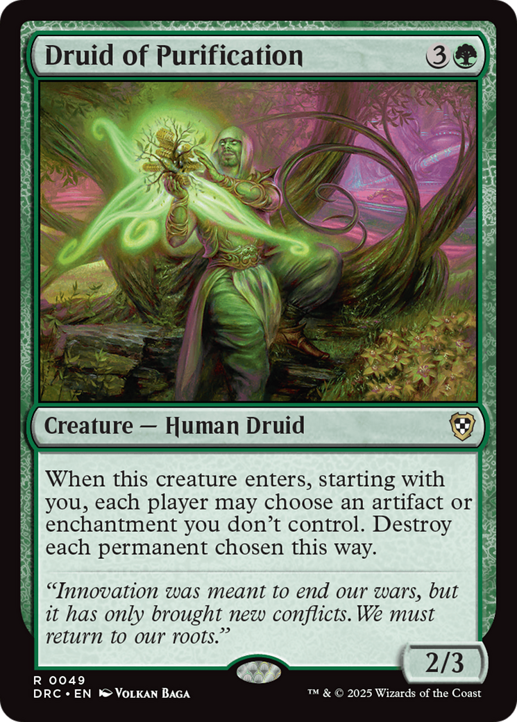 Druid of Purification [Aetherdrift Commander] | The Clever Kobold