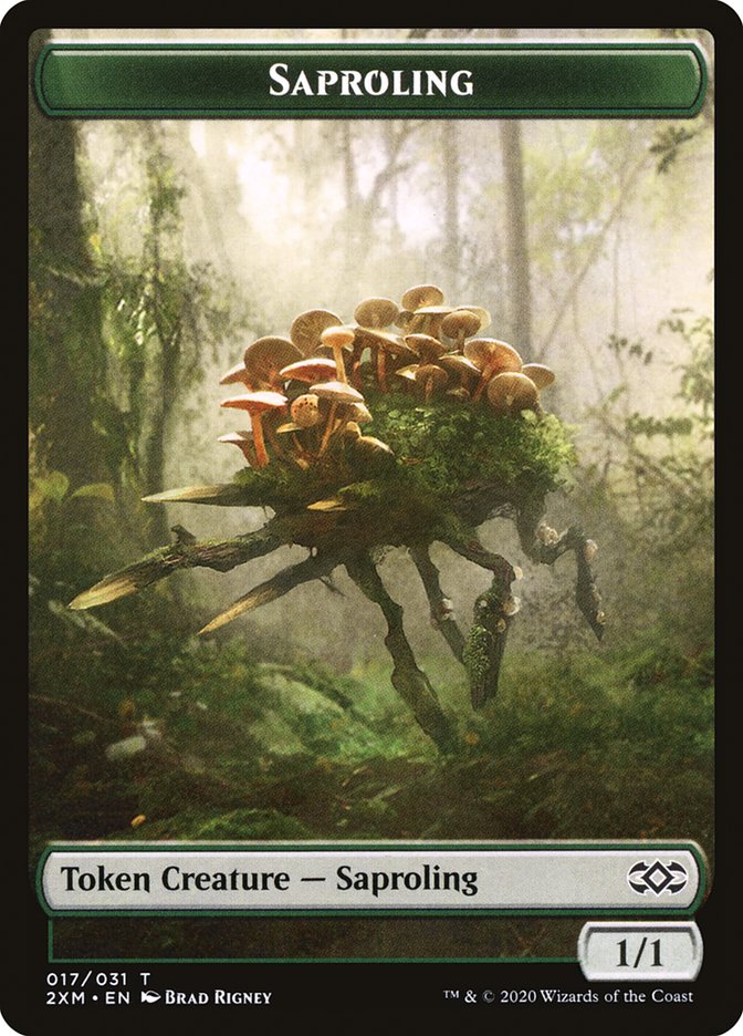 Plant // Saproling Double-Sided Token [Double Masters Tokens] | The Clever Kobold