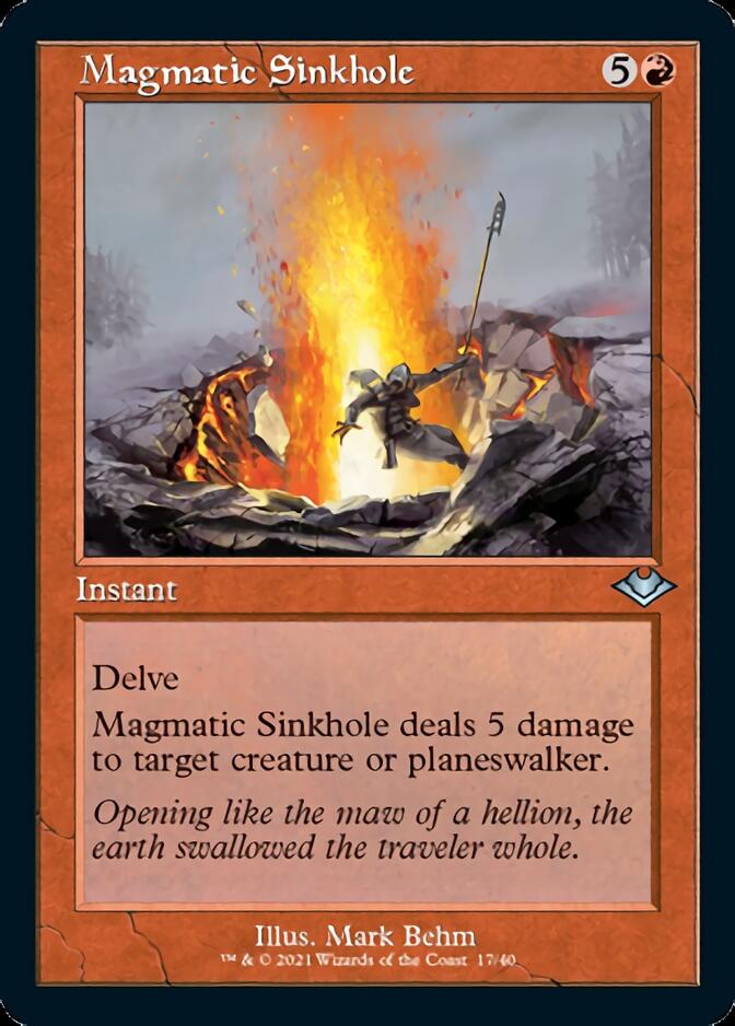 Magmatic Sinkhole (Retro Foil Etched) [Modern Horizons] | The Clever Kobold