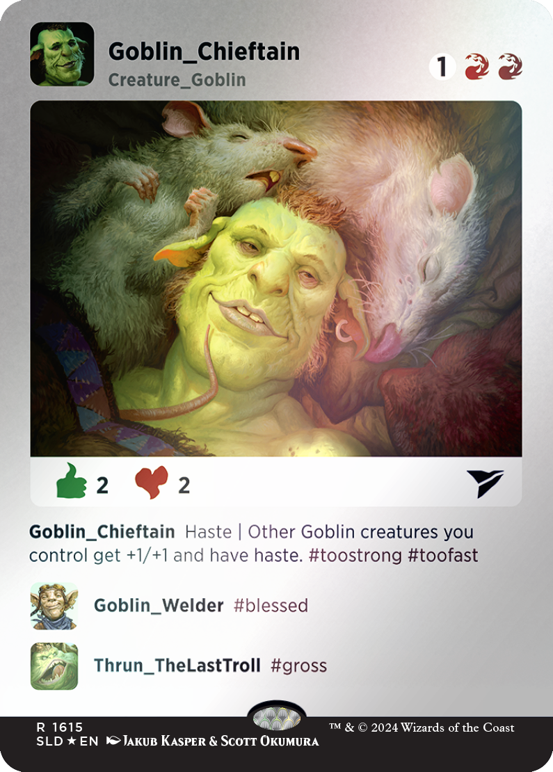 Goblin Chieftain (Rainbow Foil) [Secret Lair Drop Series] | The Clever Kobold