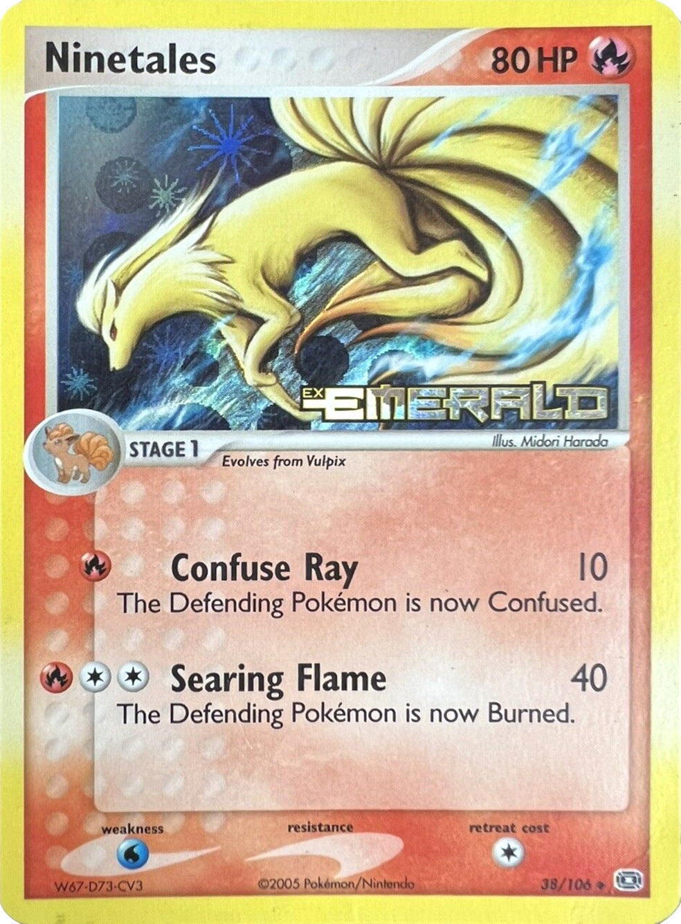 Ninetales (38/106) (Stamped) [EX: Emerald] | The Clever Kobold
