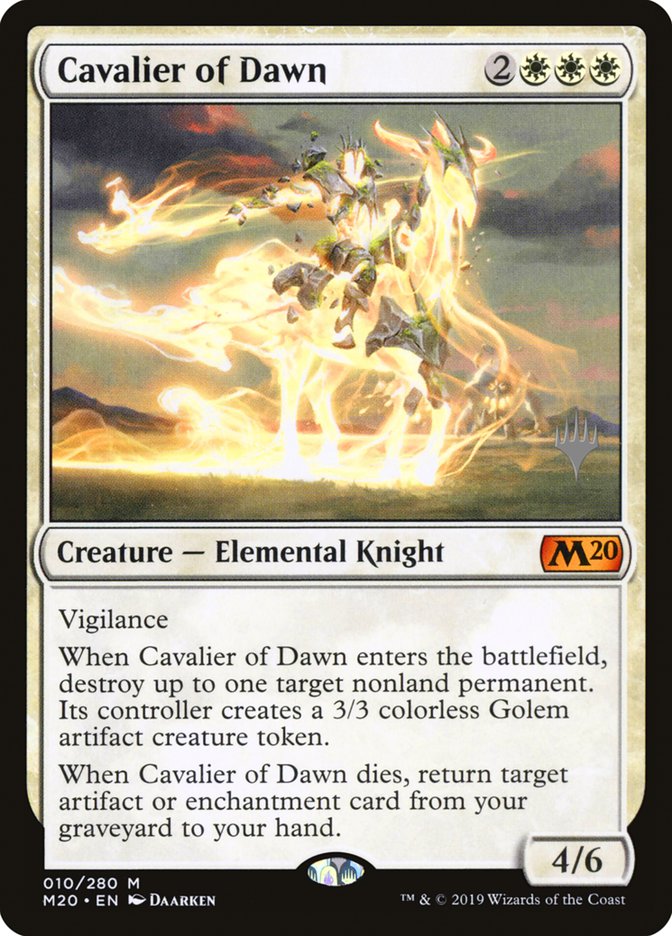 Cavalier of Dawn (Promo Pack) [Core Set 2020 Promos] | The Clever Kobold