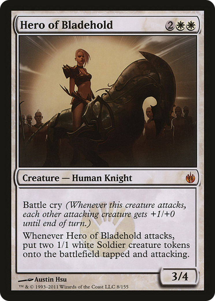 Hero of Bladehold (Mirrodin Besieged) (Oversized) [Oversize Cards] | The Clever Kobold