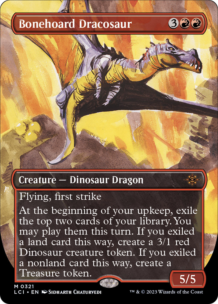 Bonehoard Dracosaur (Borderless) [The Lost Caverns of Ixalan] | The Clever Kobold