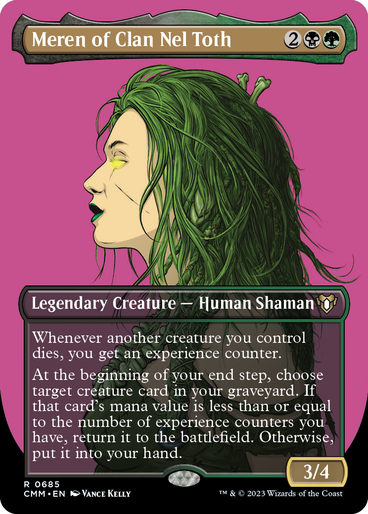 Meren of Clan Nel Toth (Borderless Profile) [Commander Masters] | The Clever Kobold