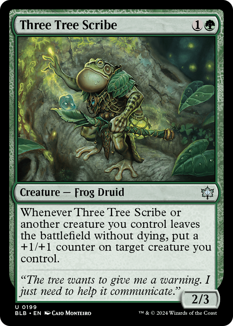 Three Tree Scribe [Bloomburrow] | The Clever Kobold