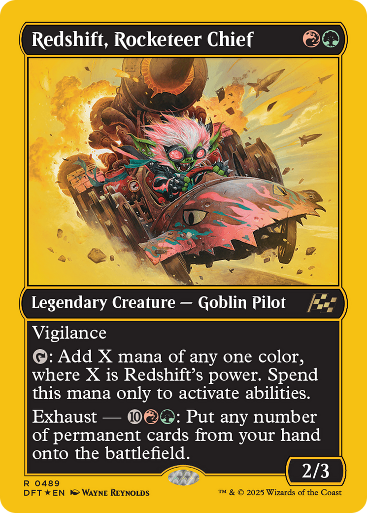 Redshift, Rocketeer Chief (First-Place Foil) [Aetherdrift] | The Clever Kobold