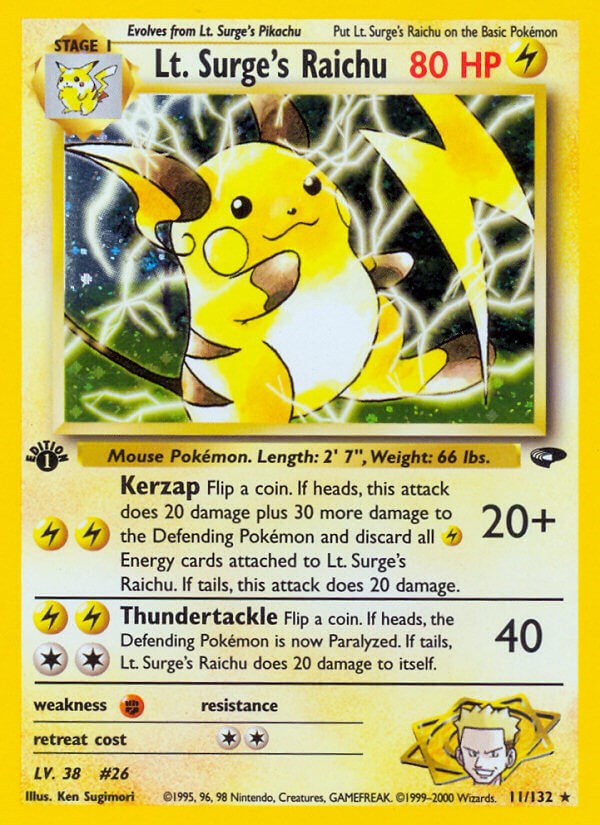 Lt. Surge's Raichu [G2 - 011/132]