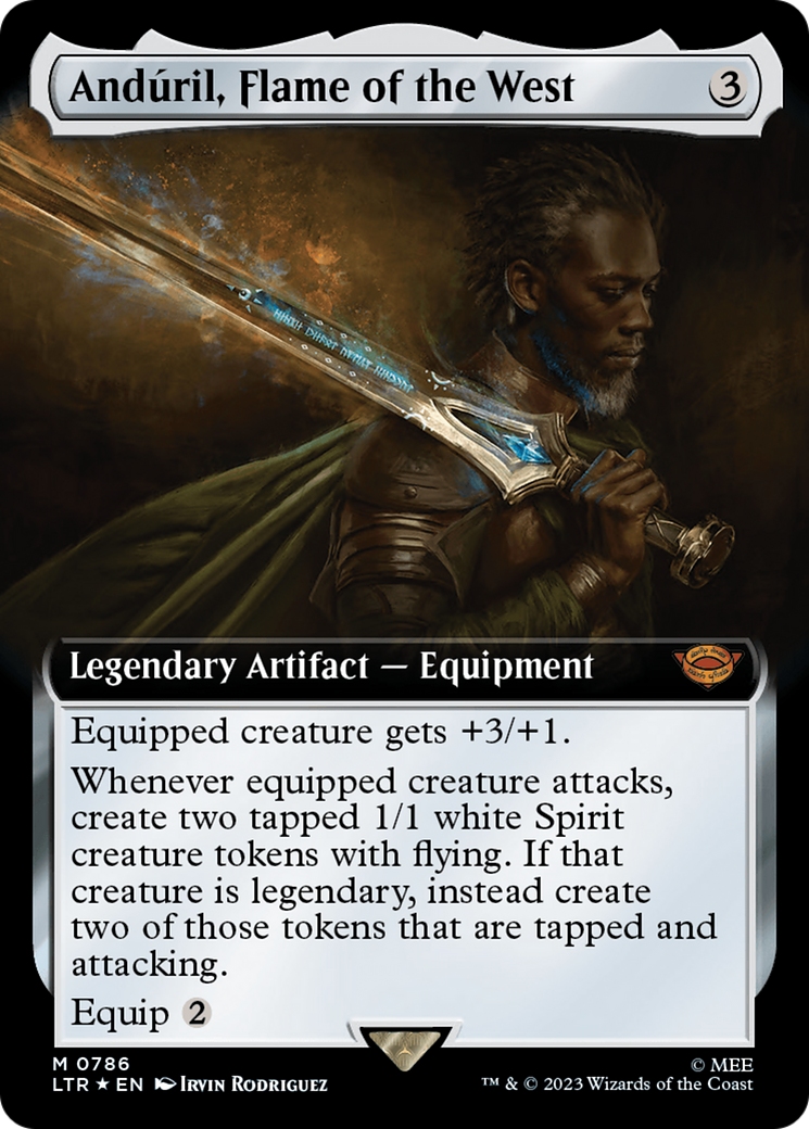 Anduril, Flame of the West (Extended Art) (Surge Foil) [The Lord of the Rings: Tales of Middle-Earth] | The Clever Kobold