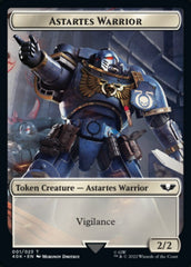 Astartes Warrior // Cherubael Double-Sided Token (Surge Foil) [Warhammer 40,000 Tokens] | The Clever Kobold