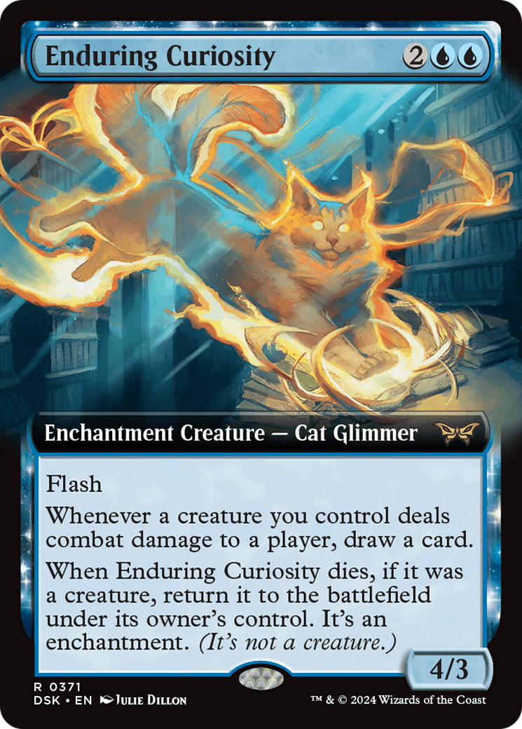 Enduring Curiosity (Extended Art) [Duskmourn: House of Horror] | The Clever Kobold