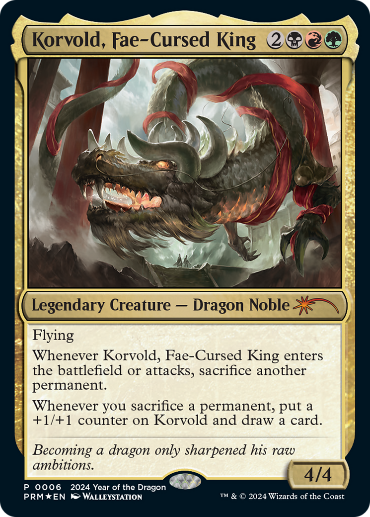 Korvold, Fae-Cursed King (Year of the Dragon 2024) [Standard Showdown Promos] | The Clever Kobold