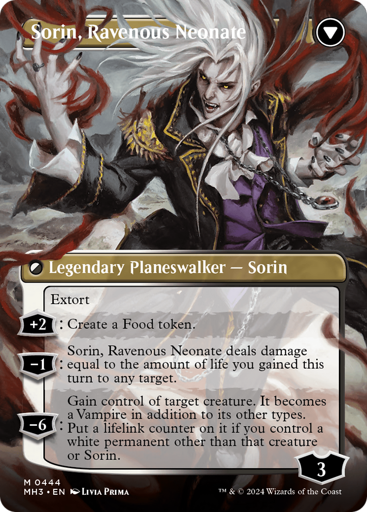 Sorin of House Markov // Sorin, Ravenous Neonate (Borderless) [Modern Horizons 3] | The Clever Kobold