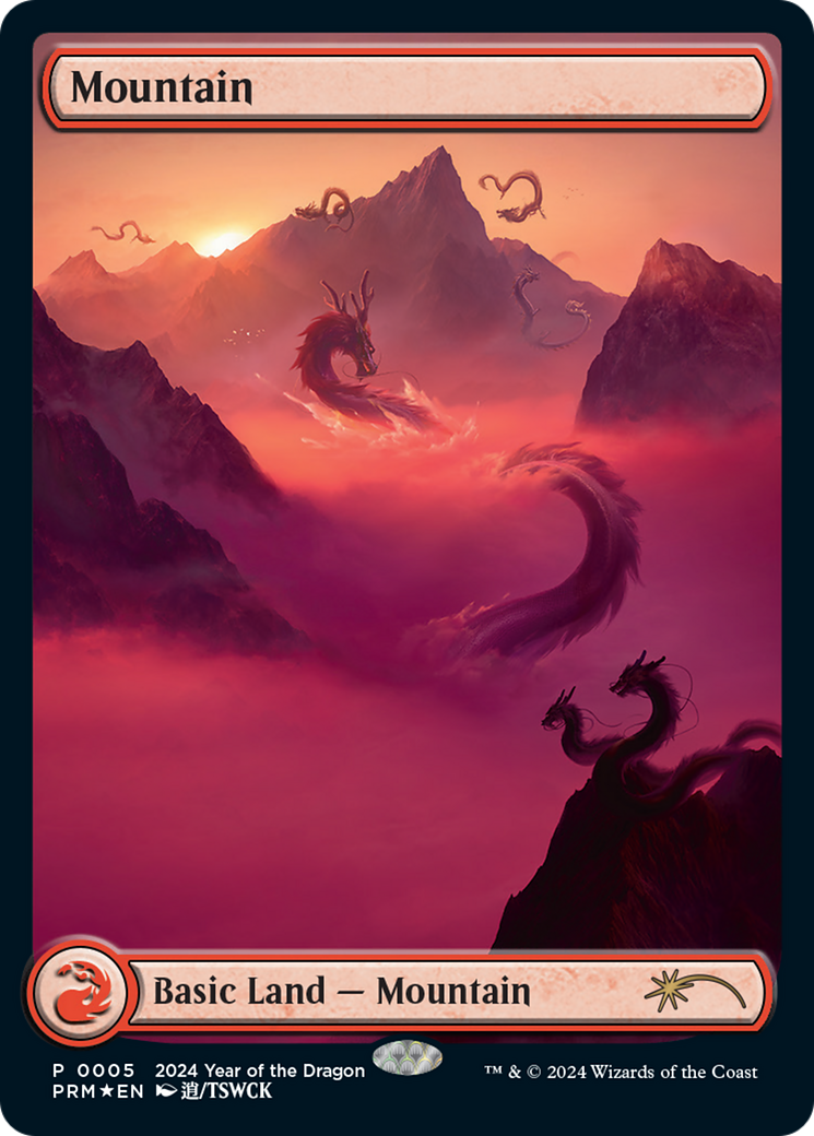 Mountain (Year of the Dragon 2024) [Standard Showdown Promos] | The Clever Kobold