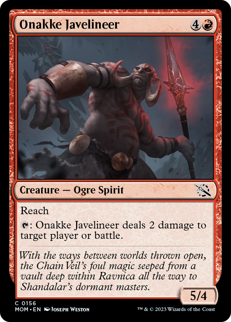 Onakke Javelineer [March of the Machine] | The Clever Kobold