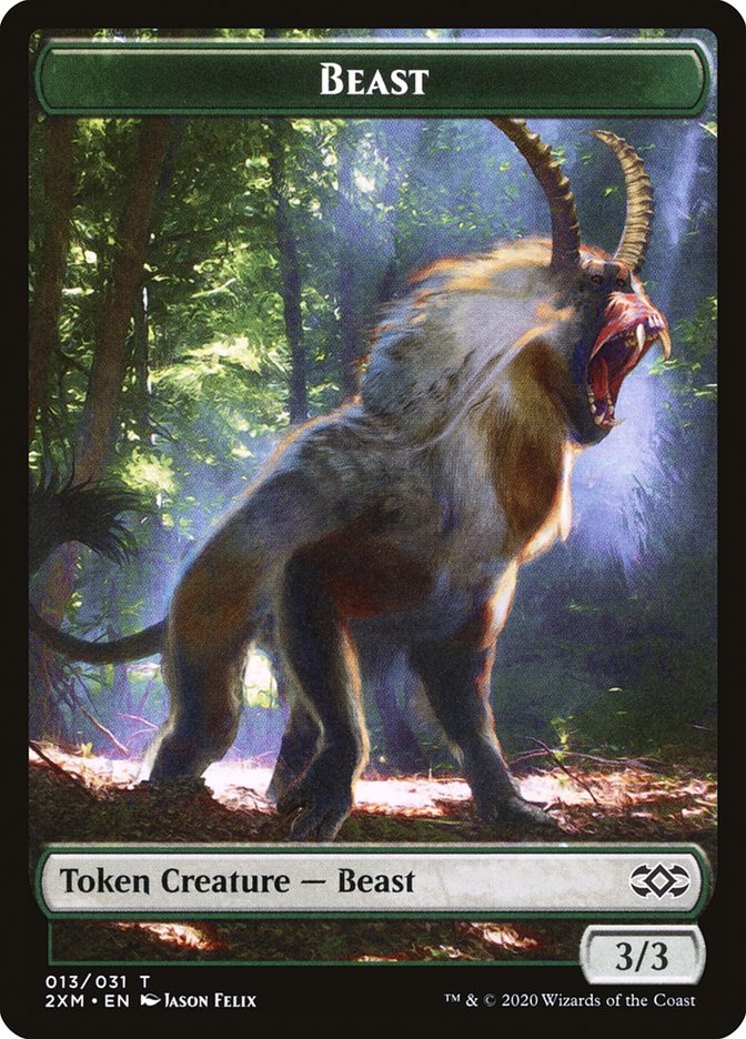 Ape // Beast Double-Sided Token [Double Masters Tokens] | The Clever Kobold