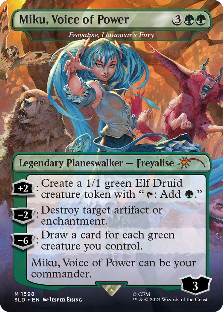 Miku, Voice of Power - Freyalise, Llanowar's Fury [Secret Lair Drop Series] | The Clever Kobold