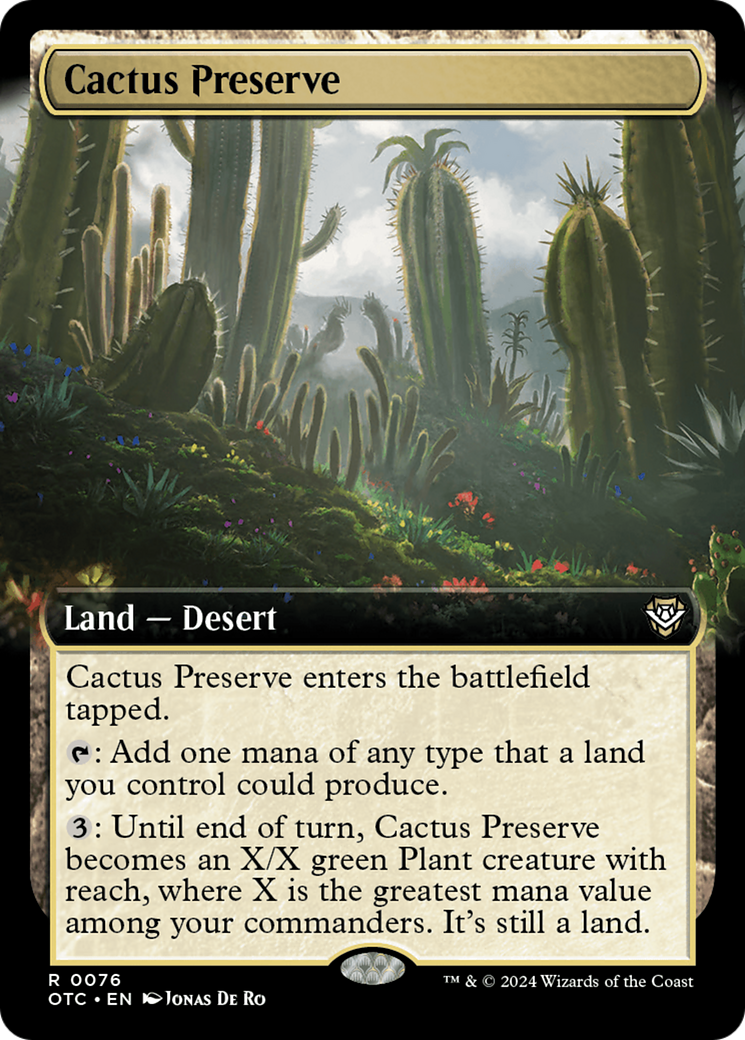 Cactus Preserve (Extended Art) [Outlaws of Thunder Junction Commander] | The Clever Kobold