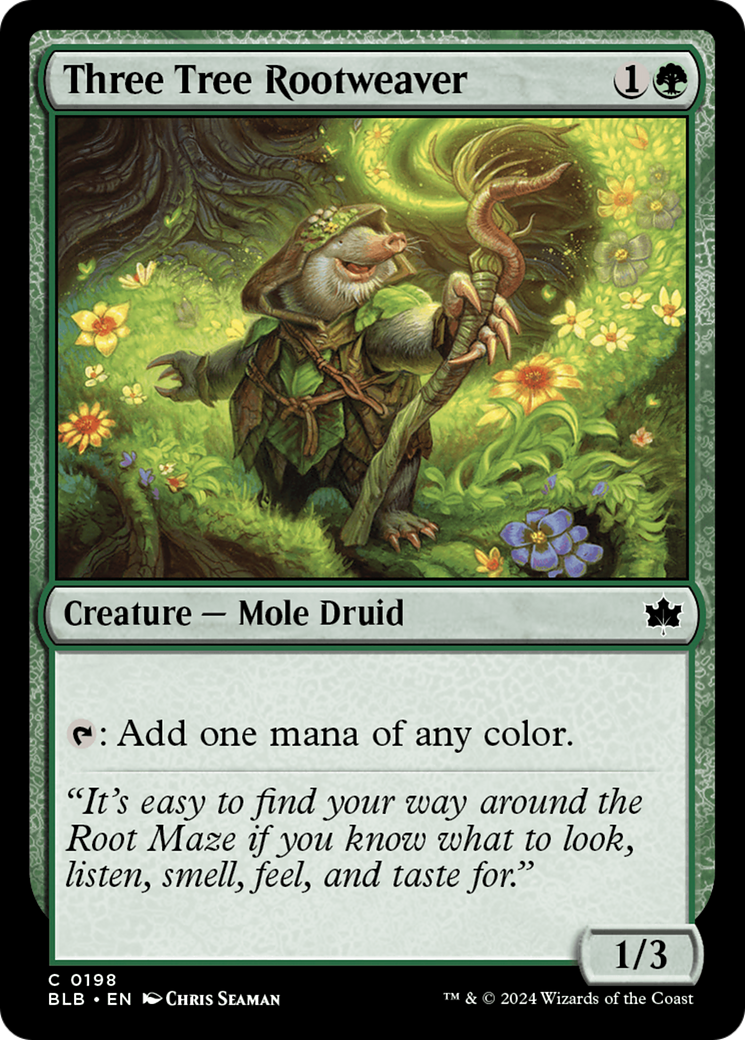 Three Tree Rootweaver [Bloomburrow] | The Clever Kobold