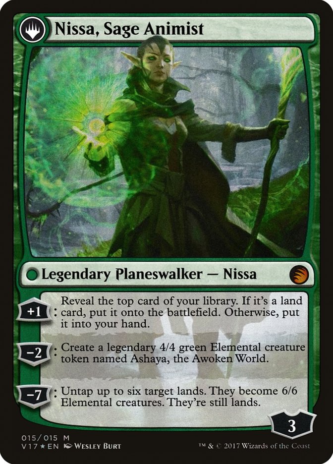 Nissa, Vastwood Seer // Nissa, Sage Animist [From the Vault: Transform] | The Clever Kobold