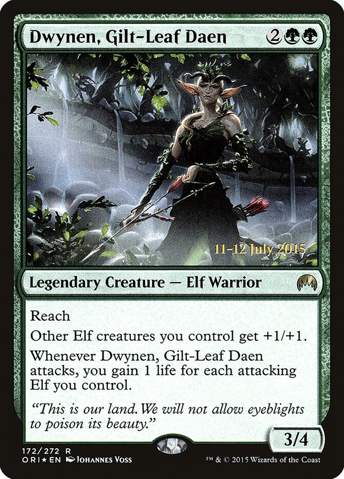 Dwynen, Gilt-Leaf Daen [Magic Origins Prerelease Promos] | The Clever Kobold