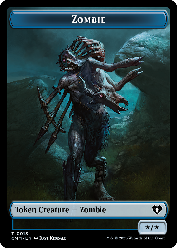 Zombie Token (13) [Commander Masters Tokens] | The Clever Kobold