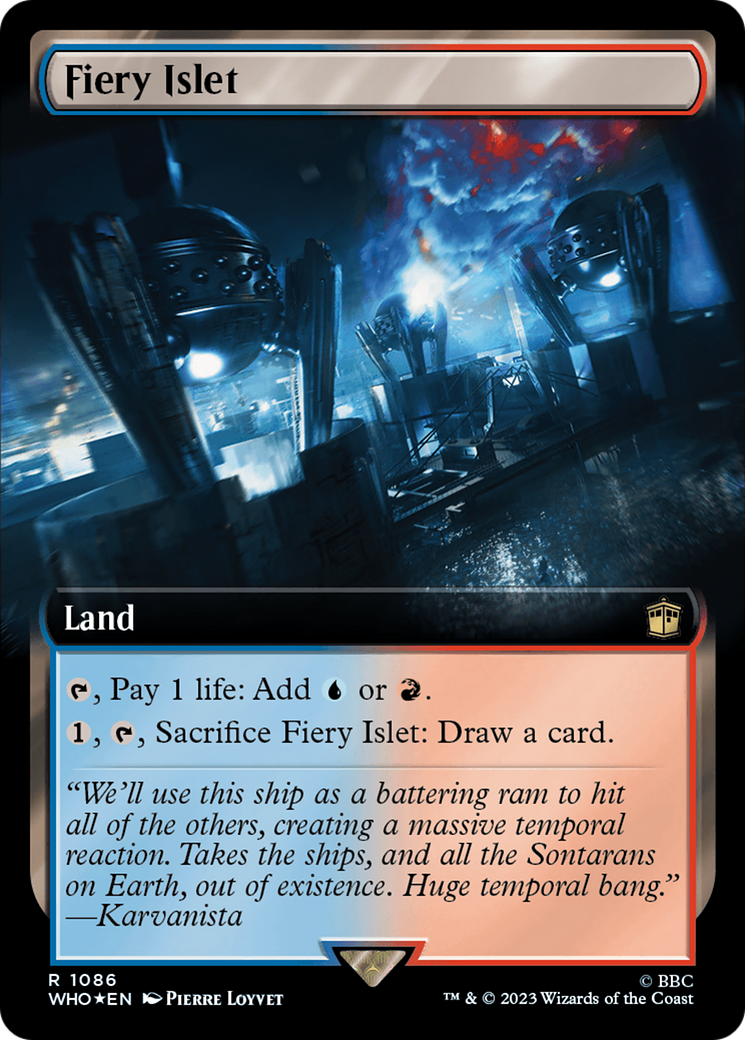 Fiery Islet (Extended Art) (Surge Foil) [Doctor Who] | The Clever Kobold