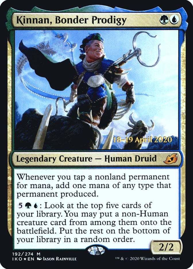 Kinnan, Bonder Prodigy [Ikoria: Lair of Behemoths Prerelease Promos] | The Clever Kobold